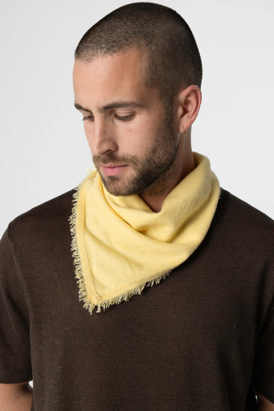 Bandana Jaune en Cachemire - Image 3