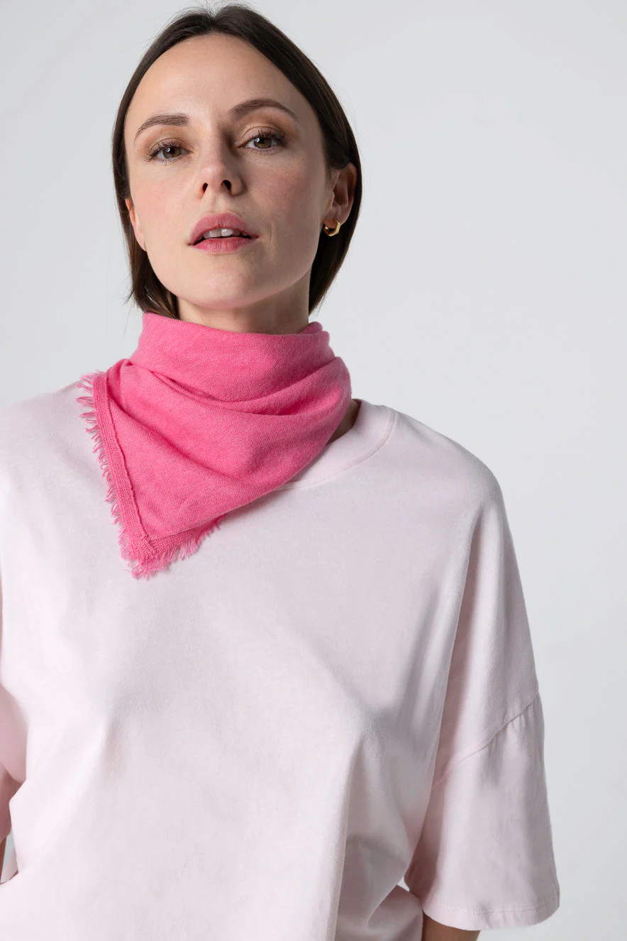 Bandana Rose en Cachemire - Image 3