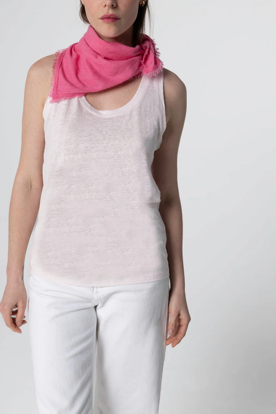 Bandana Rose en Cachemire - Image 5