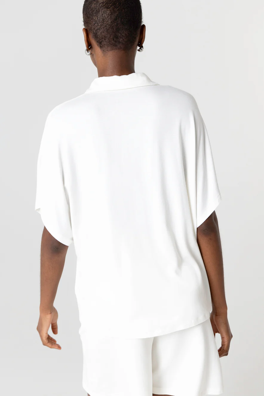 Chemise Cream Manches Courtes en Viscose / Elasthanne - Image 4