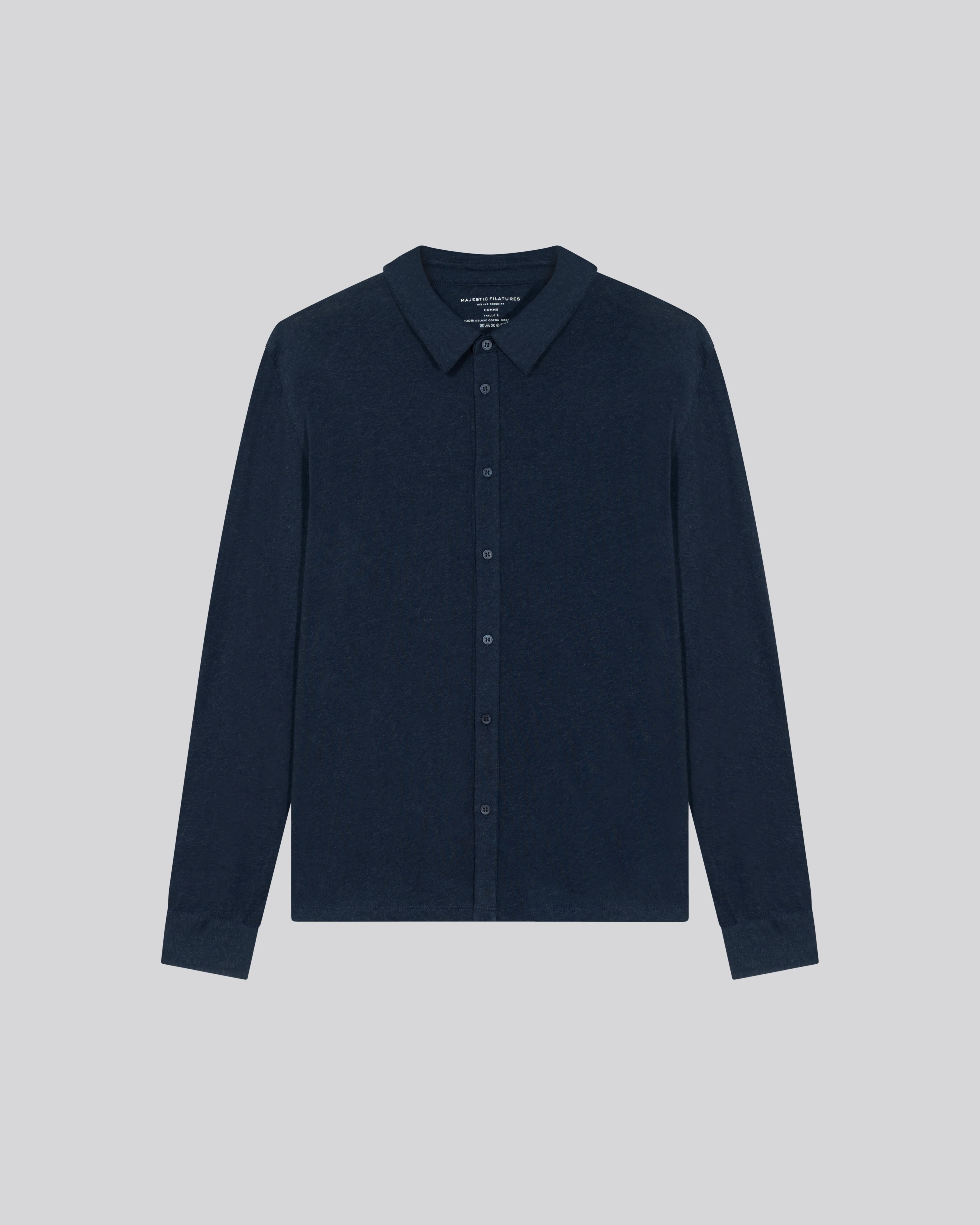 Chemise Bleu Chemise Manches Longues en Coton organique - Image 6