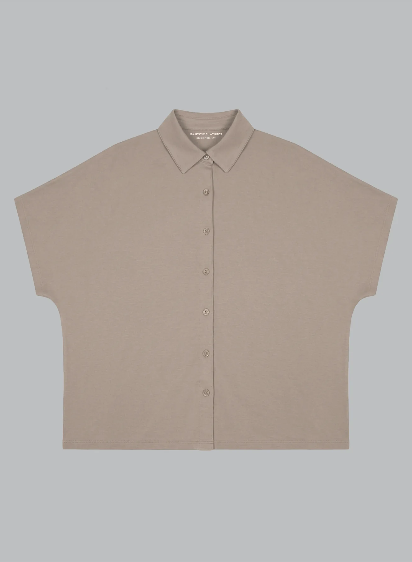 Chemise Coffee latte Manches Courtes en Viscose / Elasthanne - Image 6