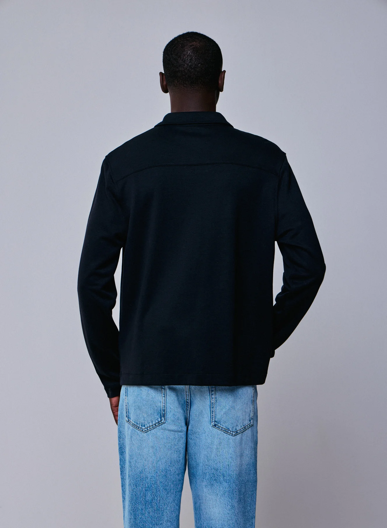 Chemise Noir Chemise Manches Longues en Lyocel, Tencel / Coton organique - Image 5