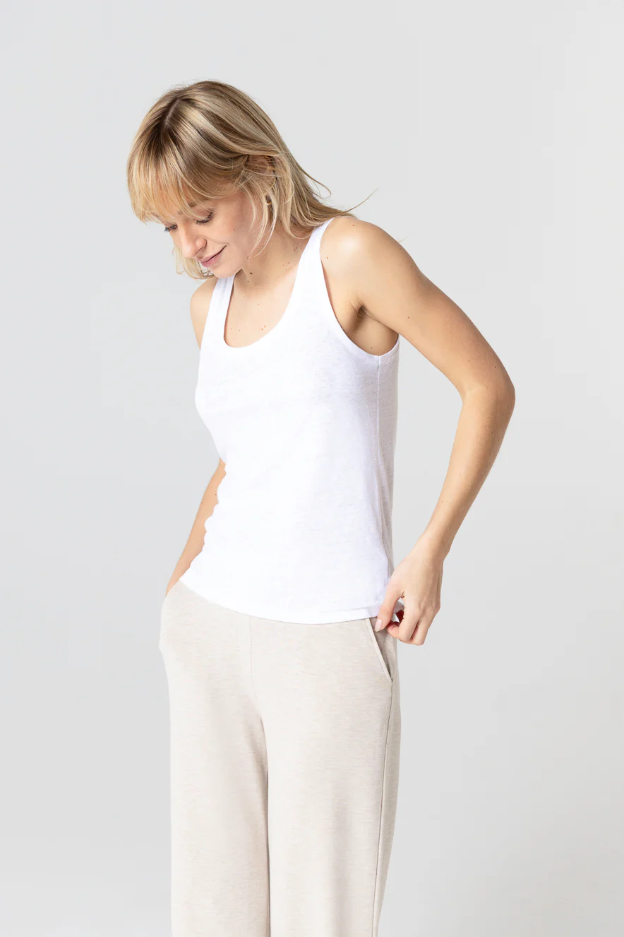 Débardeur Blanc Col U - Image 3