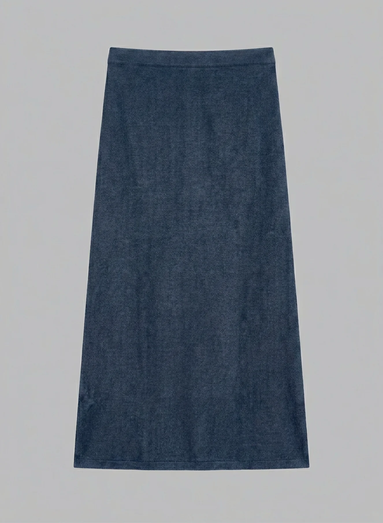 Jupe Bleu Foncé en Lin / Elasthanne - Image 6