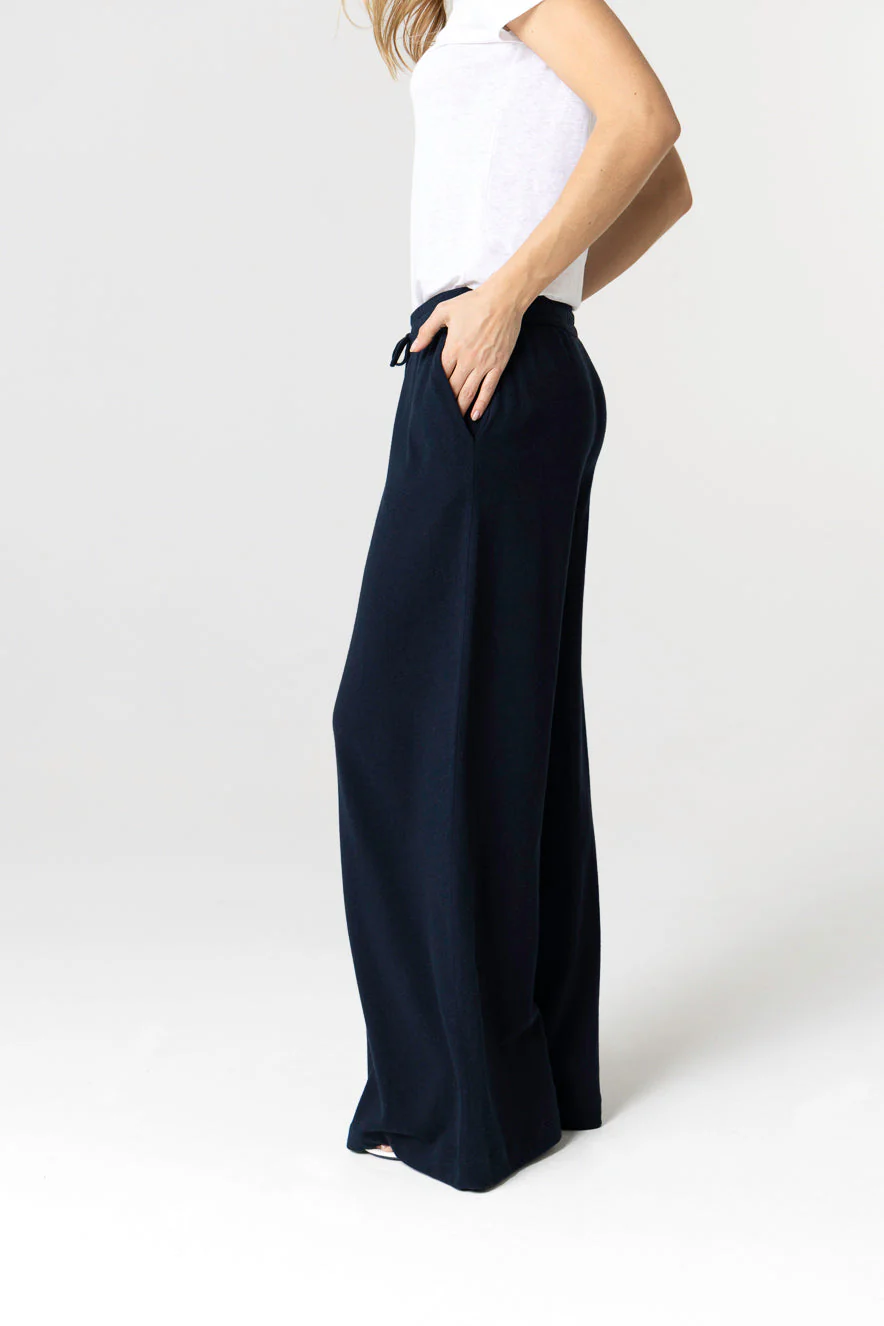 Pantalon Marine en Coton / Lin - Image 3