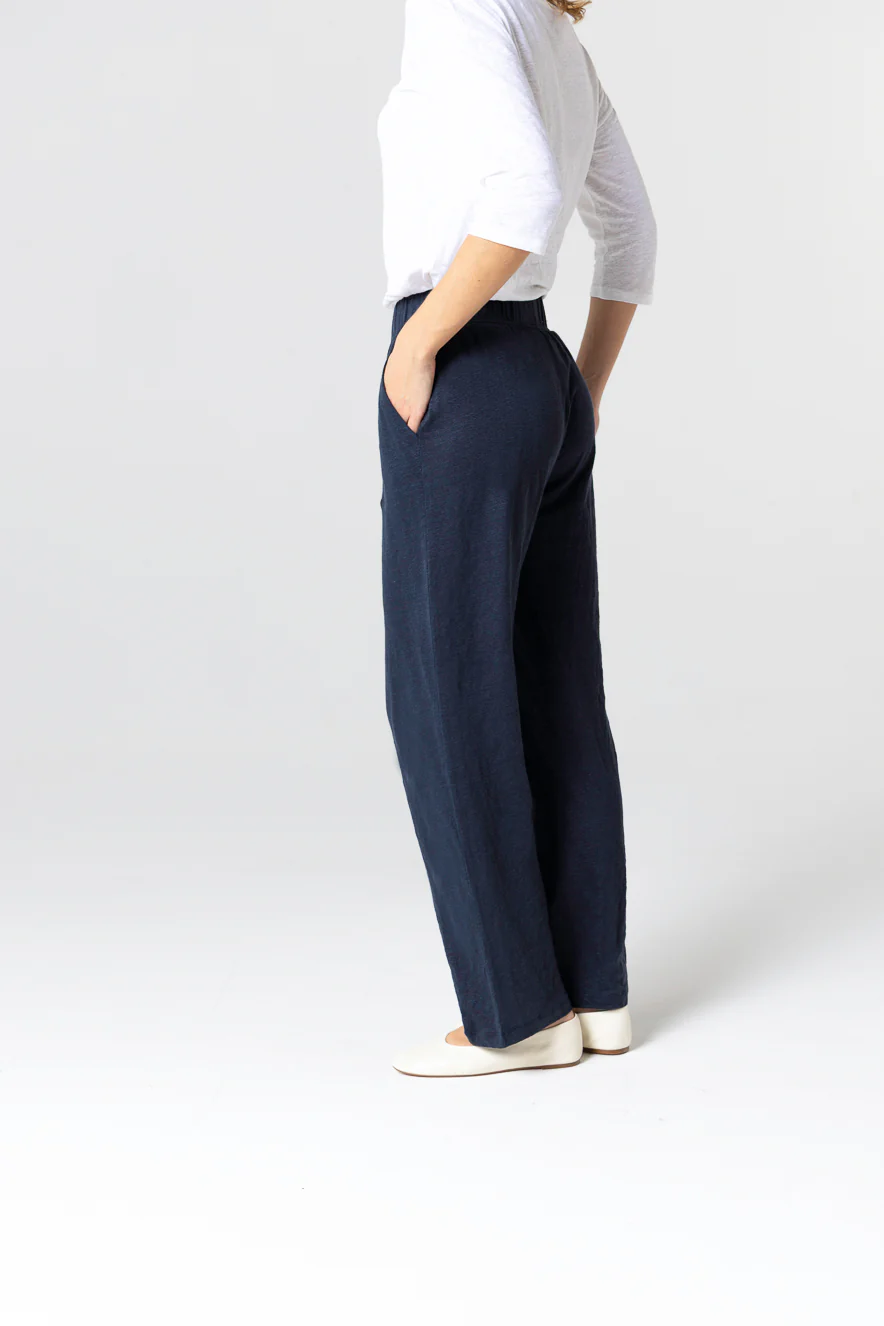 Pantalon Marine en Lin / Elasthanne - Image 3