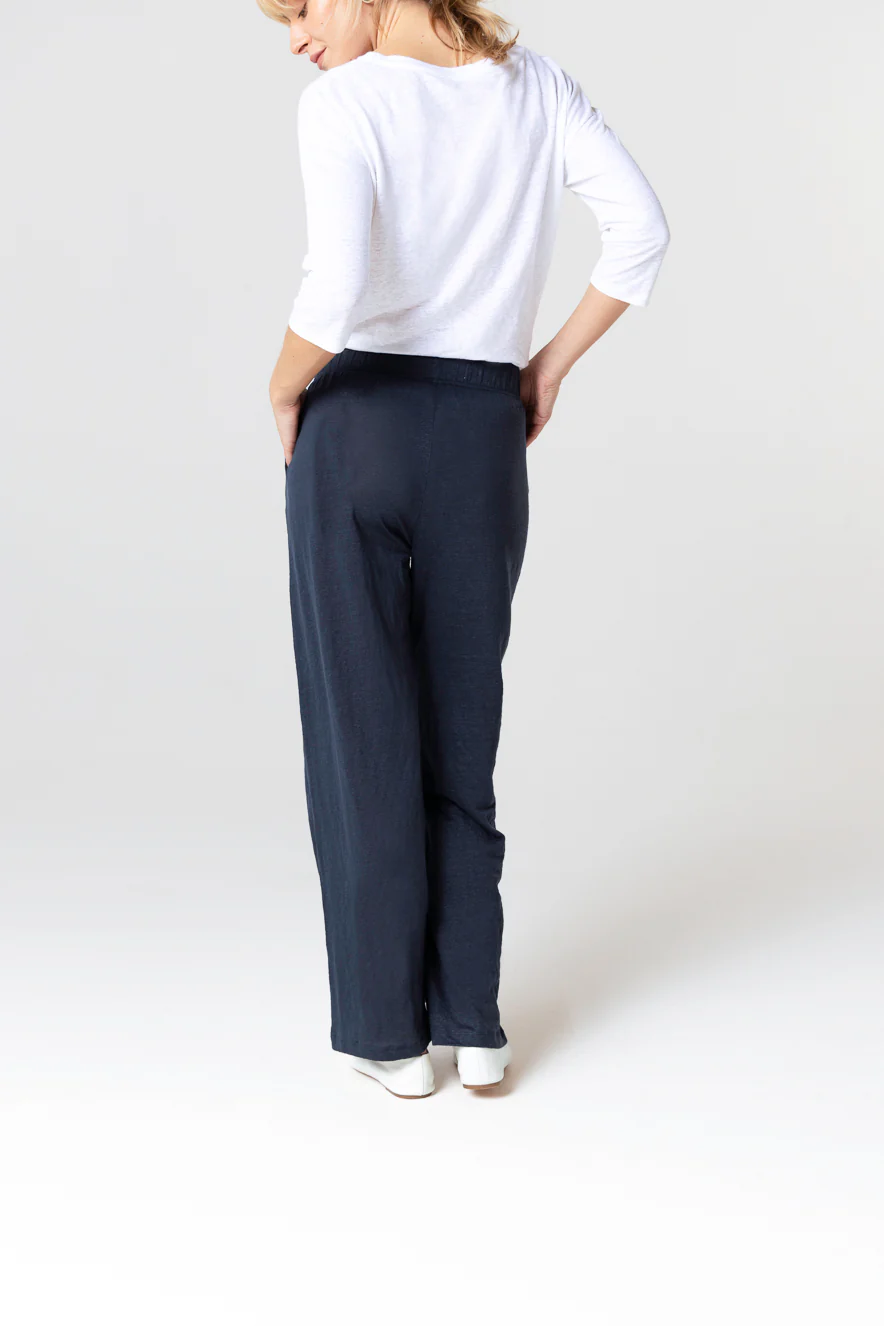 Pantalon Marine en Lin / Elasthanne - Image 4
