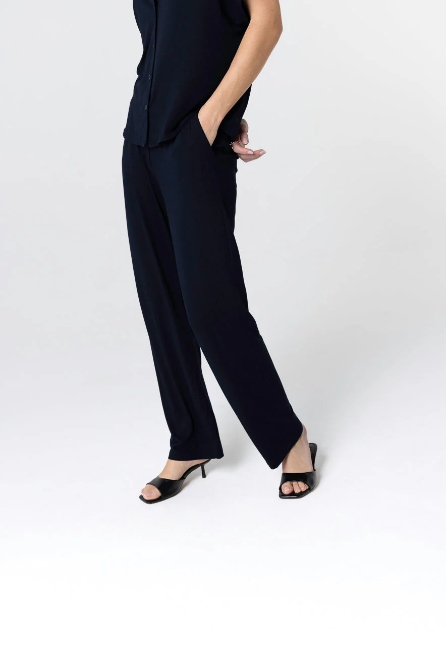 Pantalon Marine en Viscose / Elasthanne - Image 5