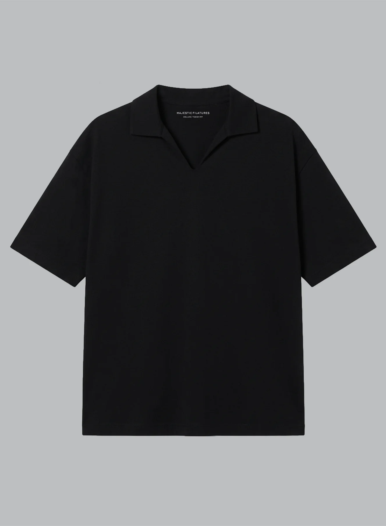 Polo Noir Manches Courtes en Coton Supima - Image 6