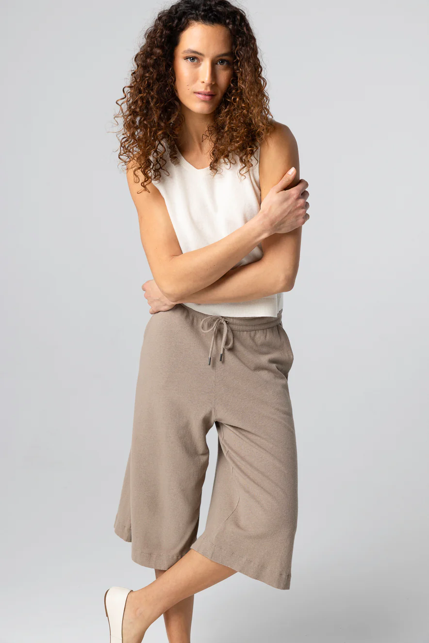 Short Coffee Latte en Coton / Lin - Image 5