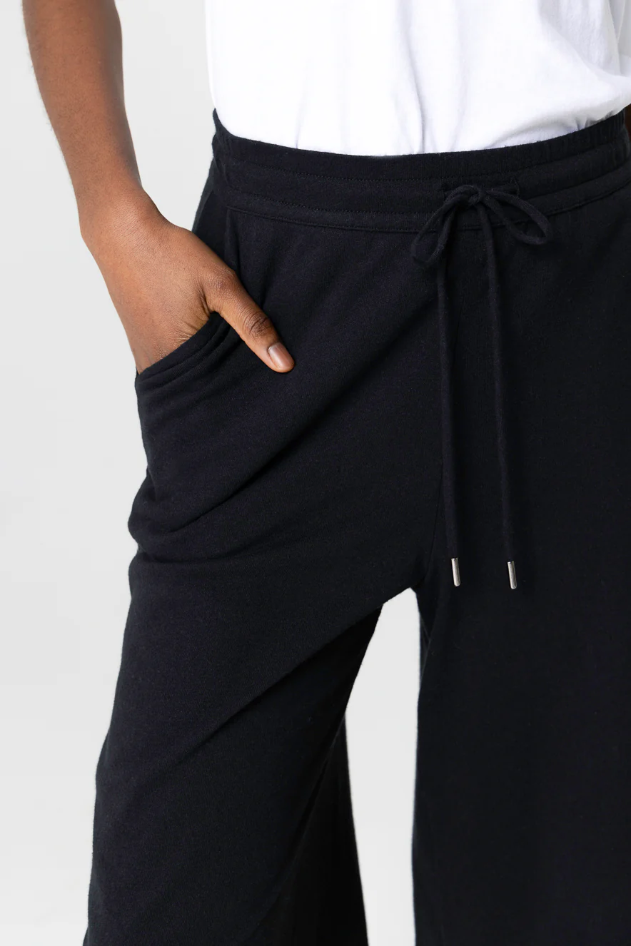 Short Noir en Coton / Lin - Image 3