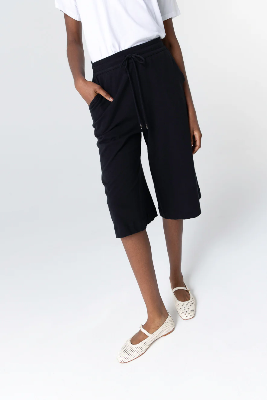 Short Noir en Coton / Lin - Image 4