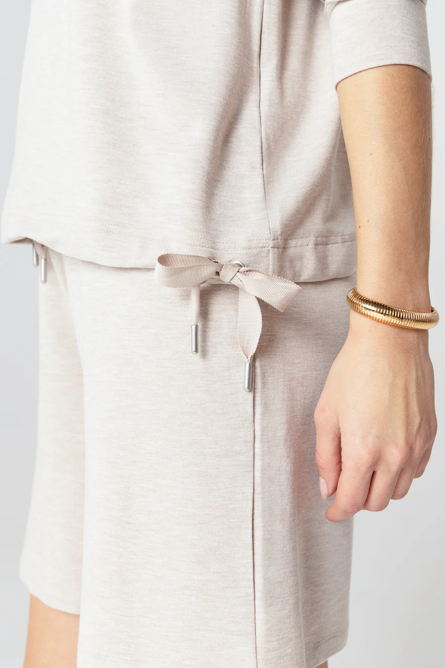 Sweat Beige Col Rond Manches Longues en Viscose / Elasthanne - Image 5