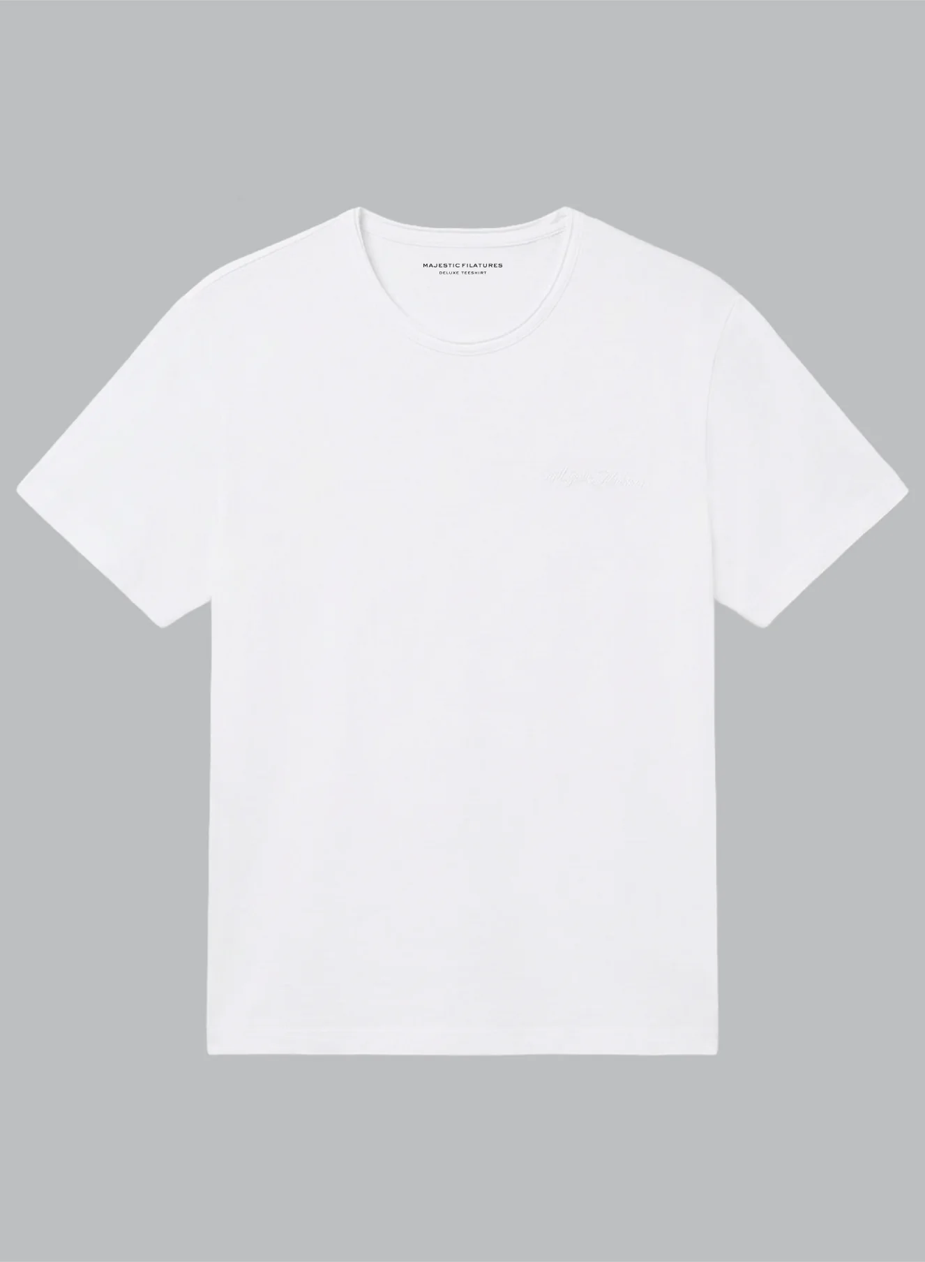 T-shirt Blanc Col Rond Manches Courtes en Coton Organique - Image 6