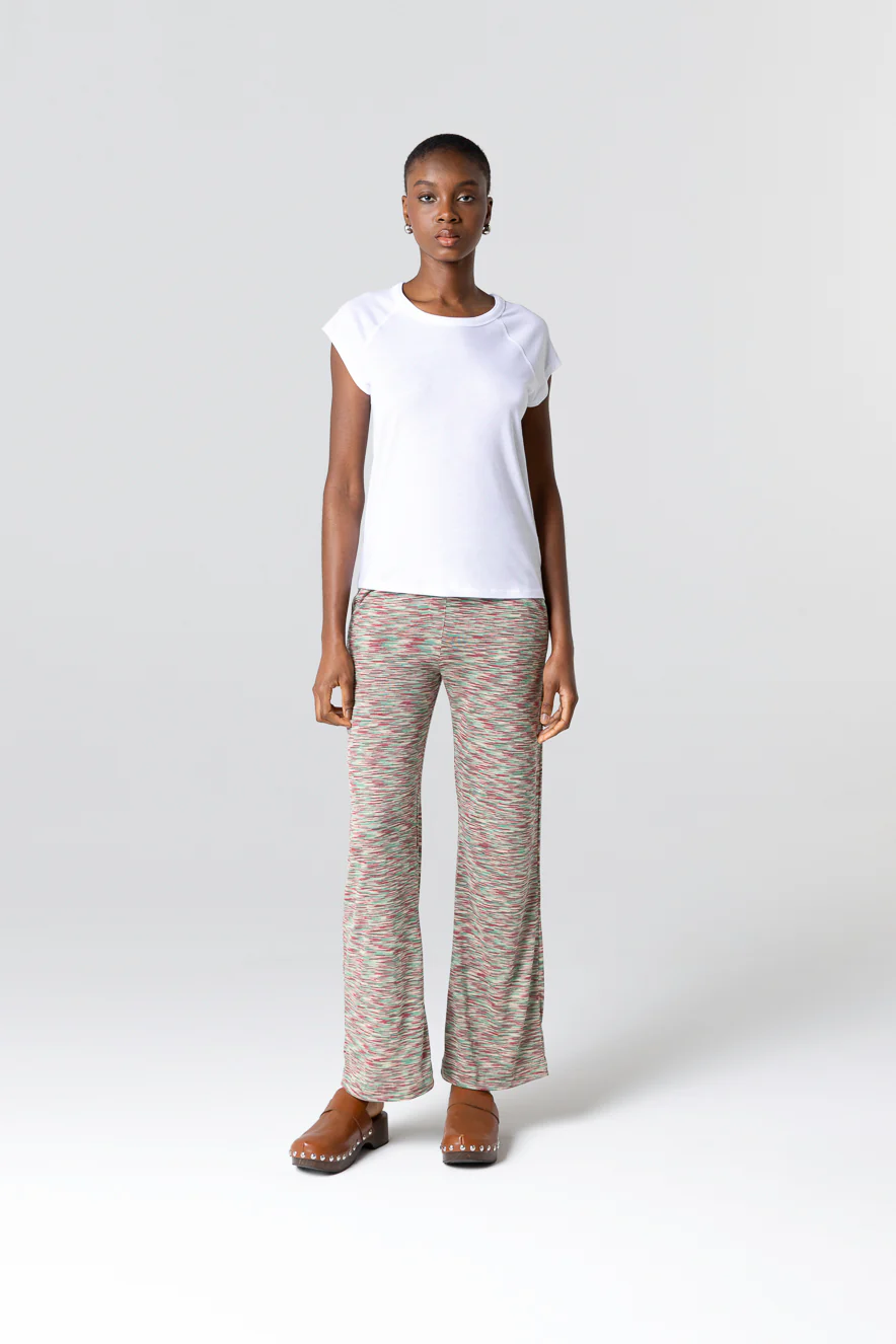 T-shirt Blanc Col Rond Manches Courtes en Lyocel / Tencel / Coton Organique - Image 3