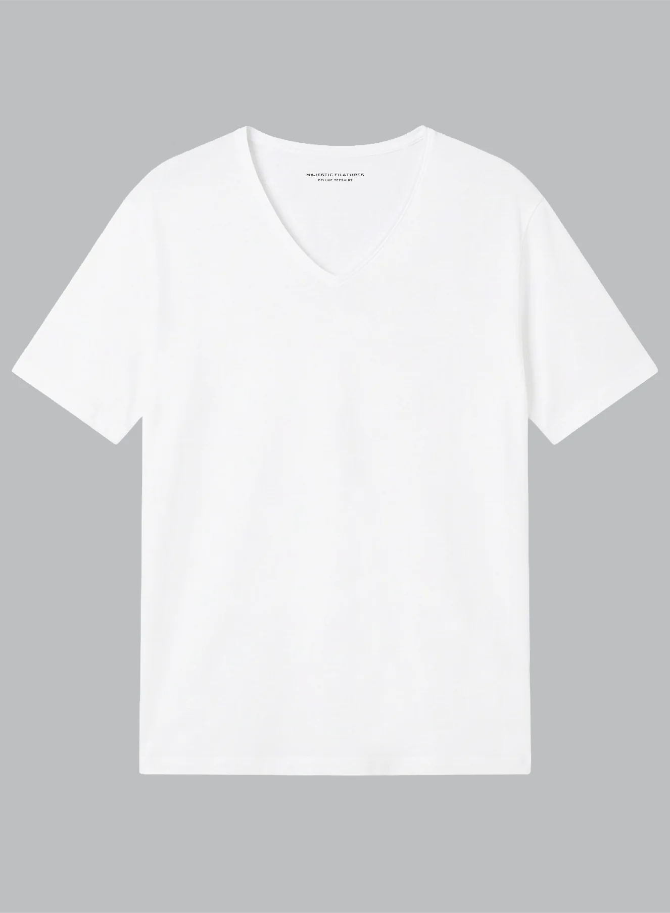 T-shirt Blanc Col V Manches Courtes en Coton organique - Image 6