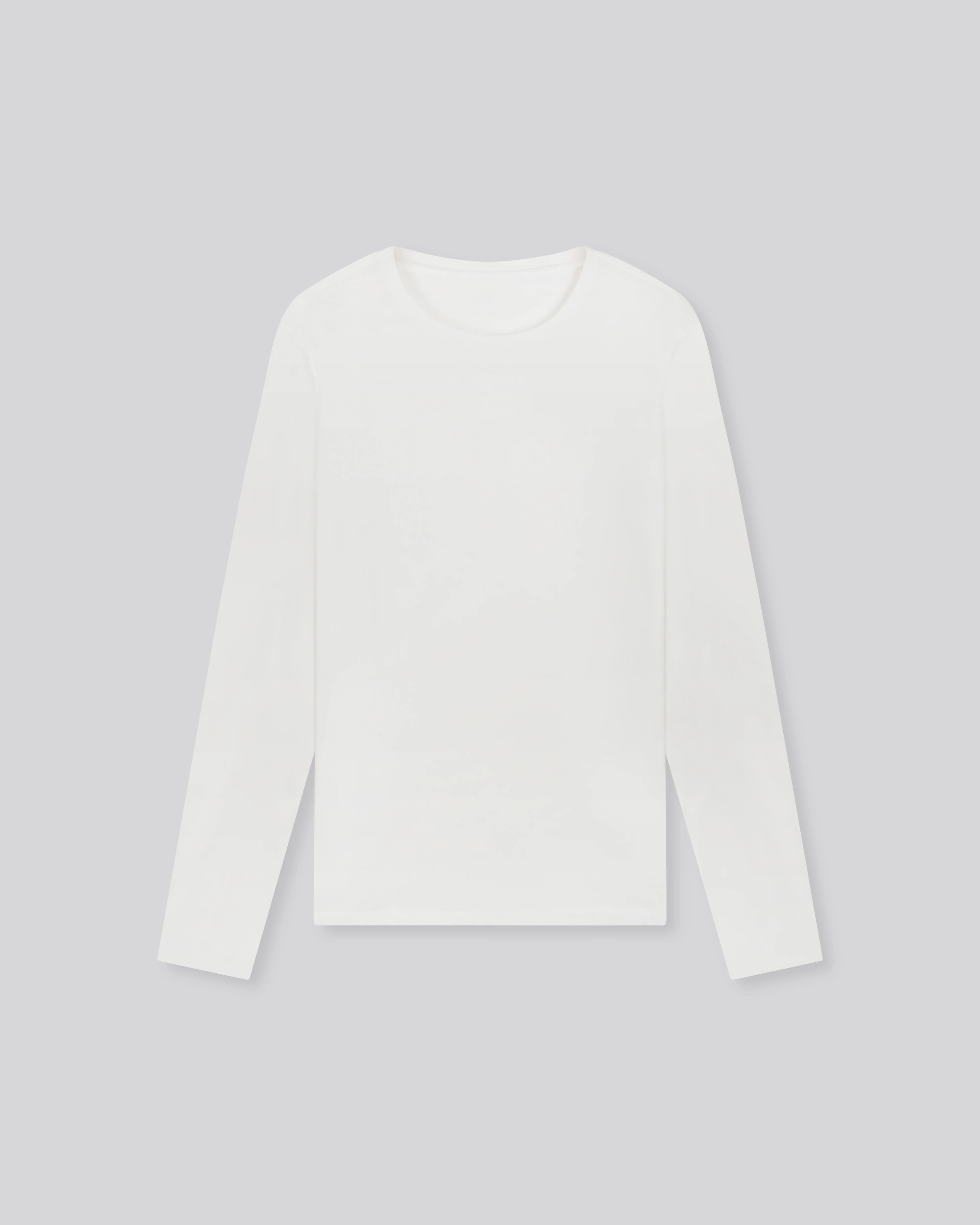 T-shirt Blanc James Col rond Manches longues en Deluxe Coton - Image 6