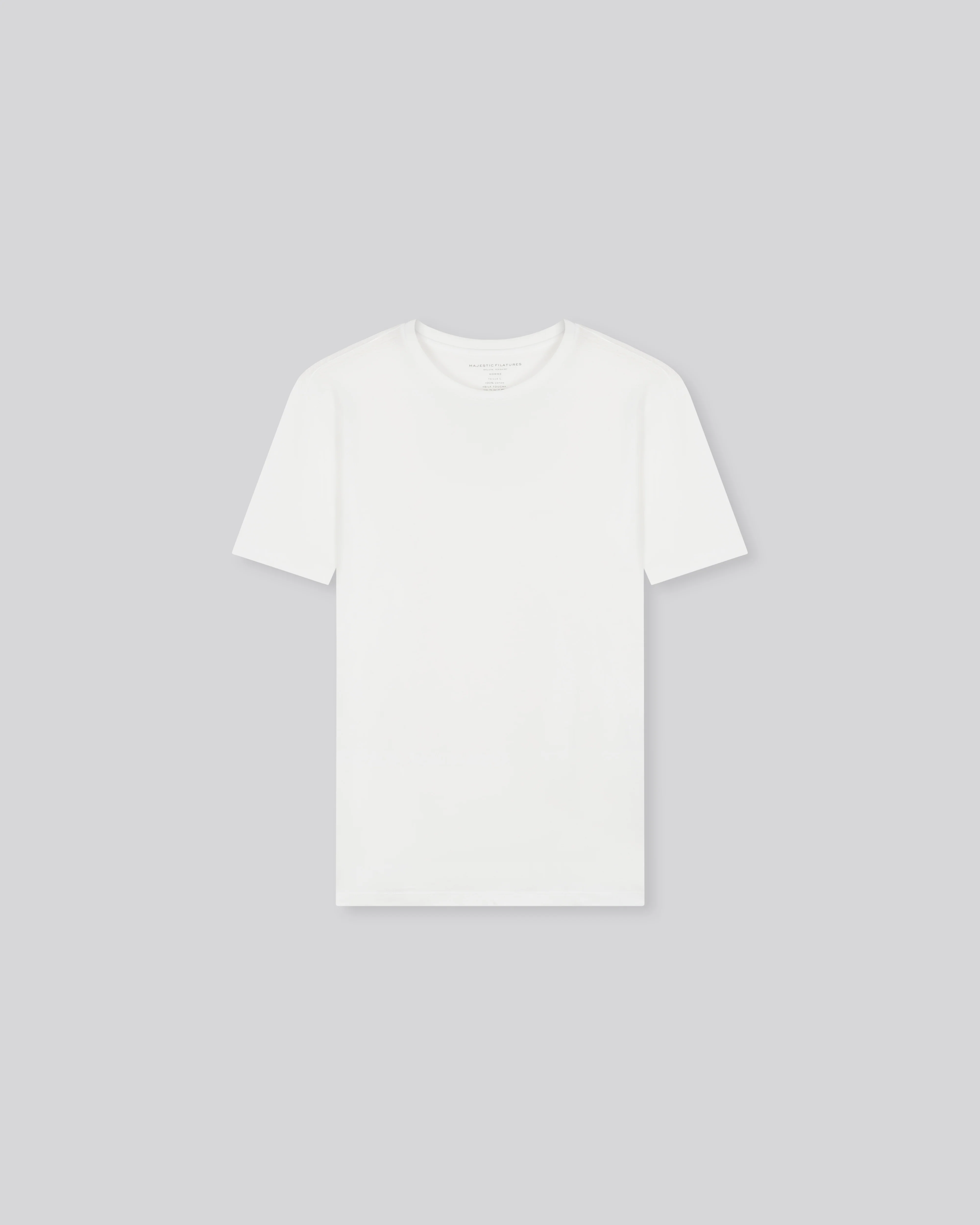 T-shirt Blanc Patrice Col Rond Manches Courtes en Coton - Image 5