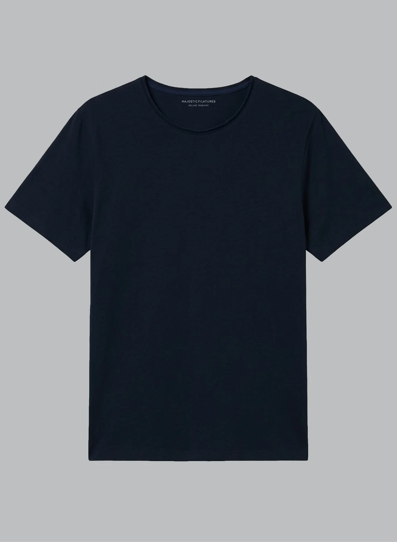 T-shirt Marine Col Rond Manches Courtes en Coton organique - Image 6