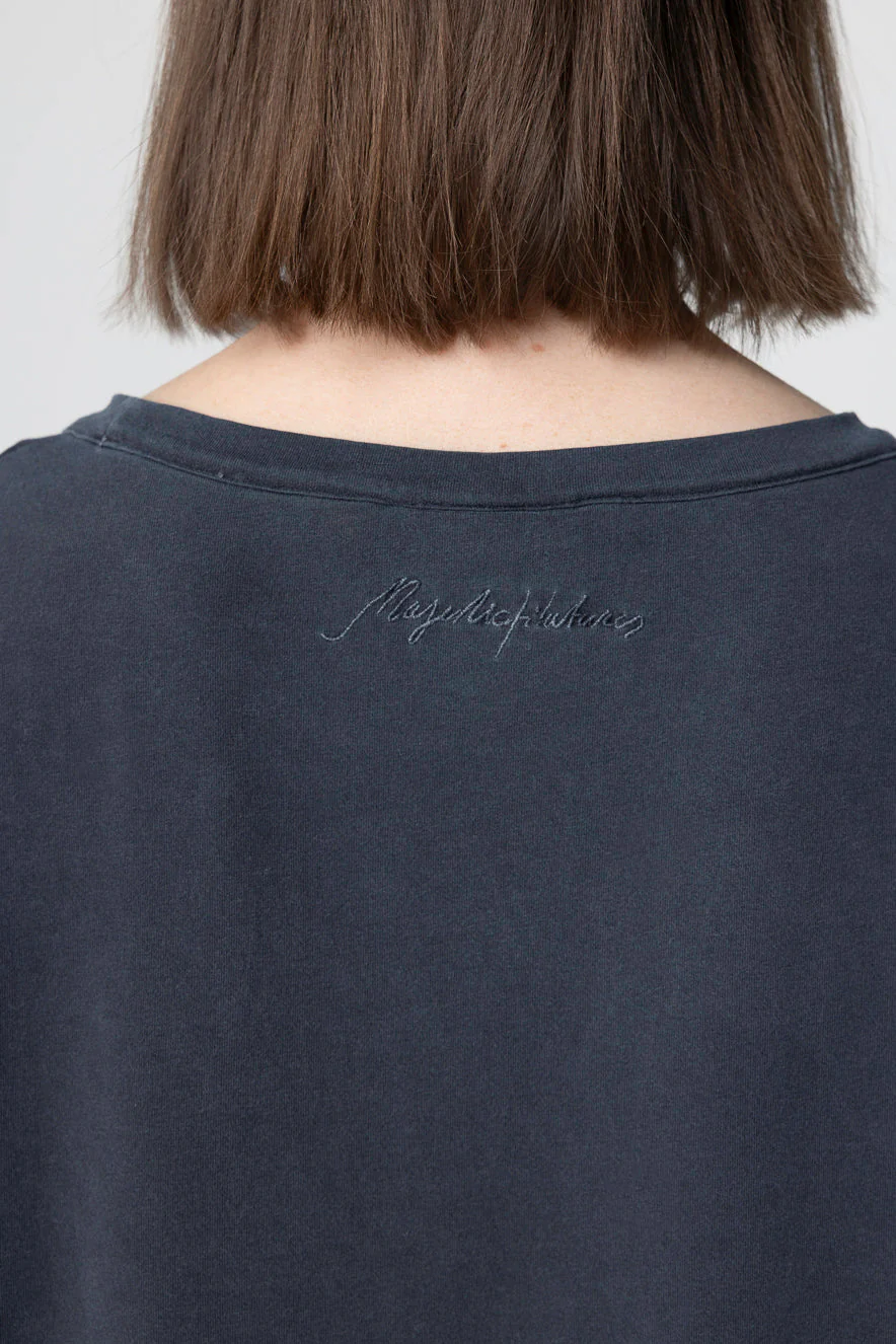 T-shirt Noir Col Rond Manches Courtes en Coton / Elasthanne - Image 5